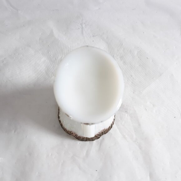 Milk Glass Cornucopia Toothpick Holder Antique - Picture 5 of 5